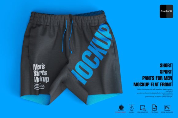 Download Short Sport Pants for Men Mockup Front - Mockup Collection