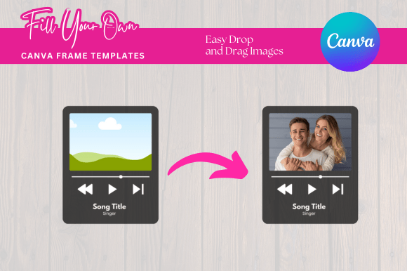 Download Music Player Canva Frame Mockup - Mockup Collection