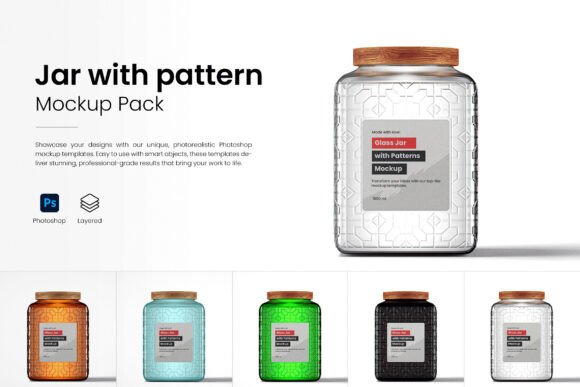 Download Airtight Jar with Pattern Mockup Pack - Pattern mockup Collection