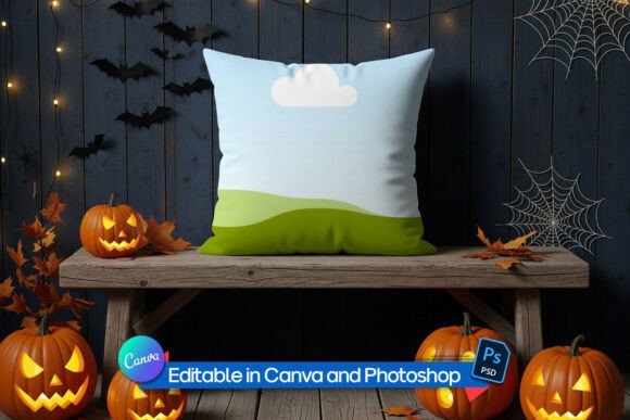 Download Autumn Pillow Pattern Mockup - Pattern mockup Collection