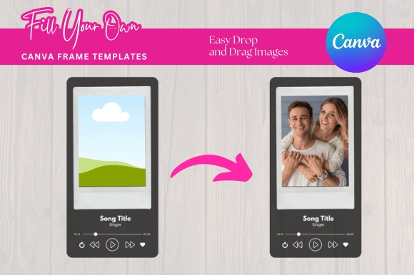 Download Music Player Canva Frame Mockup - Mockup Collection