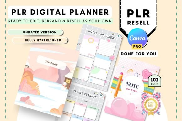 Download PLR Resell Cute Digital Planner - Cute Collection
