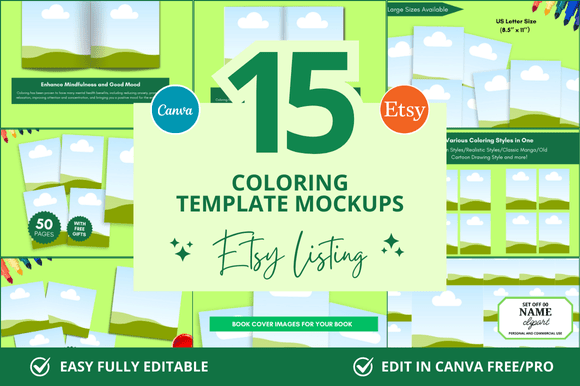 Download 15 Pages Etsy Canva Mockup - Mockup Collection