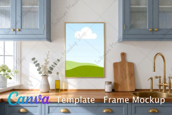 Download Kitchen Frame Mockup Canva - Mockup Collection