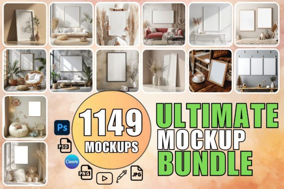 Download Frame Mockup Bundle Canvas Mockup Bundle - Mockup Collection