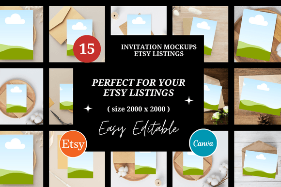 Download Invitation Papers Listing Mockups - Mockup Collection