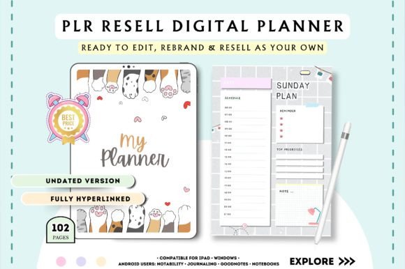 Download PLR Resell Digital Planner Cute Design - Cute Collection