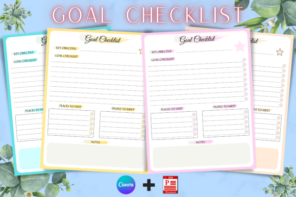 Download Goal Checklist Page Canva Template - Checklist page Collection