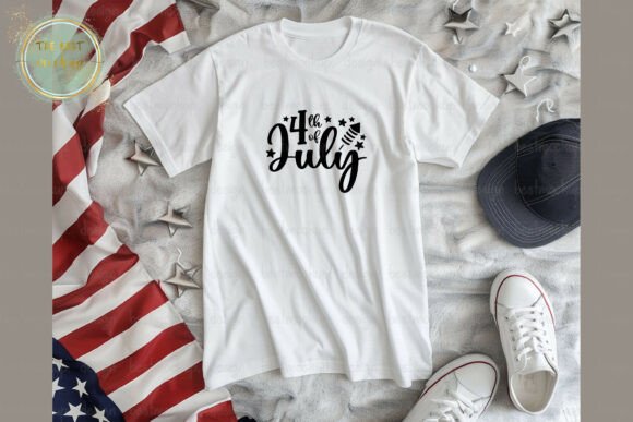 Download 4th of July Vintage WHite Shirt Mockup - Mockup Collection