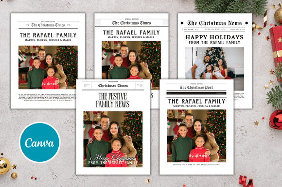 Download 5 Christmas Mockup Newspaper Bundle - Mockup Collection