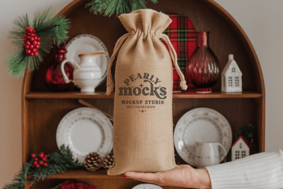 Download Christmas Wine Bag Mockup 15 - Mockup Collection