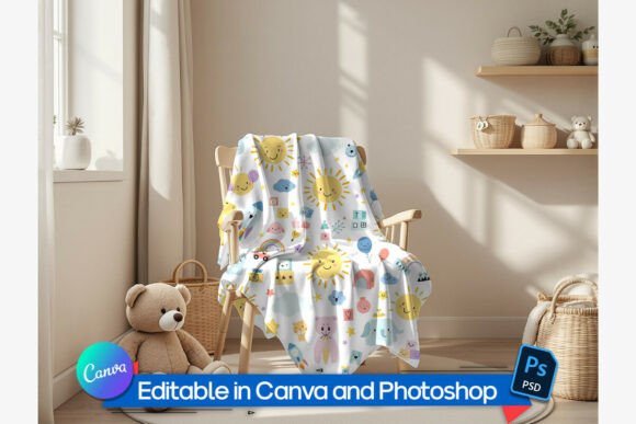 Download Baby Blanket Pattern Mockup - Pattern mockup Collection