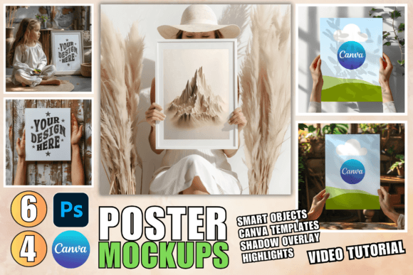 Download Canvas Mockup PSD Wall Art Mockup Canva - Mockup Collection