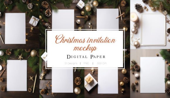 Download Christmas Invitation Card Mockup - Mockup Collection