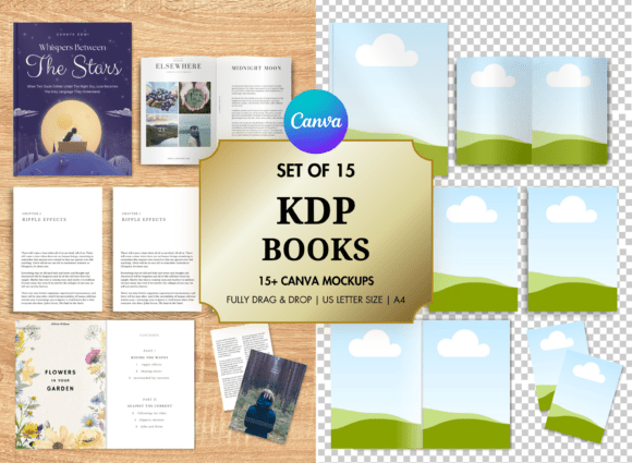 Download 15 KDP Book Mockup Canva Templates - Mockup Collection