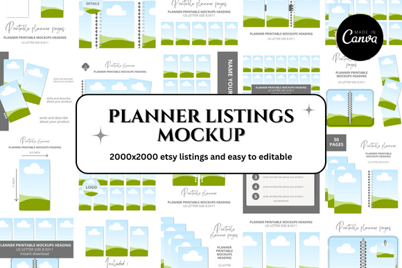 Download Planner Mockup Etsy Listings - Mockup Collection