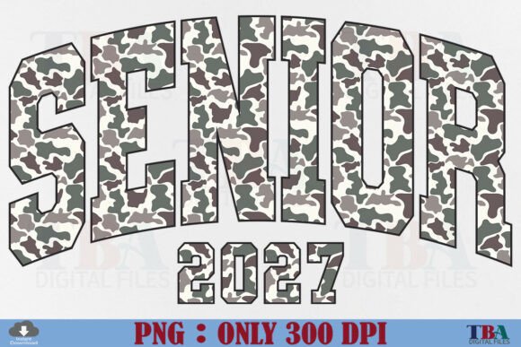 Download Senior Camo PNG, Graduation Senior 2027 - Graduation senior Collection