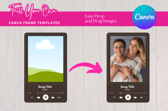 Download Music Player Canva Frame Mockup - Mockup Collection