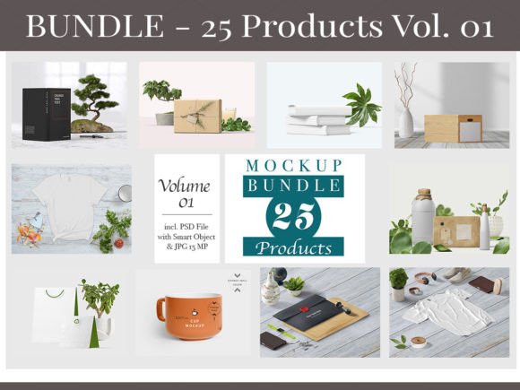 Download Bundle Product Mockups Vol. 01 - Mockup Collection