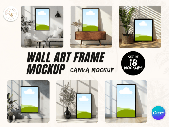 Download WallArt Canva Canvas Frame Mockup Bundle - Mockup Collection
