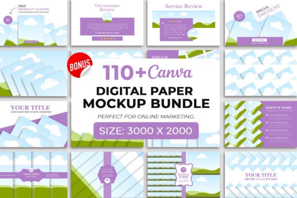 Download Etsy Digital Paper Listing Canva Mockup - Mockup Collection