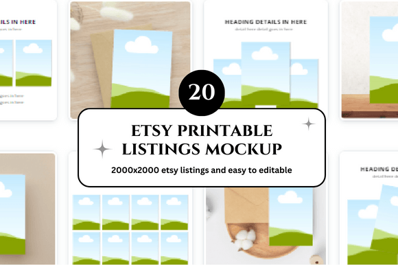 Download Digital Printable Etsy Mockup - Mockup Collection