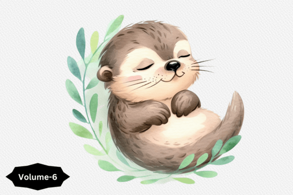 Download Watercolor Cute Kawaii Otter Clipart - Cute Collection