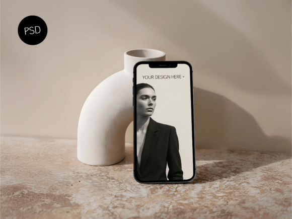 Download Premium IPhone Mockup on Ceramic - Mockup Collection