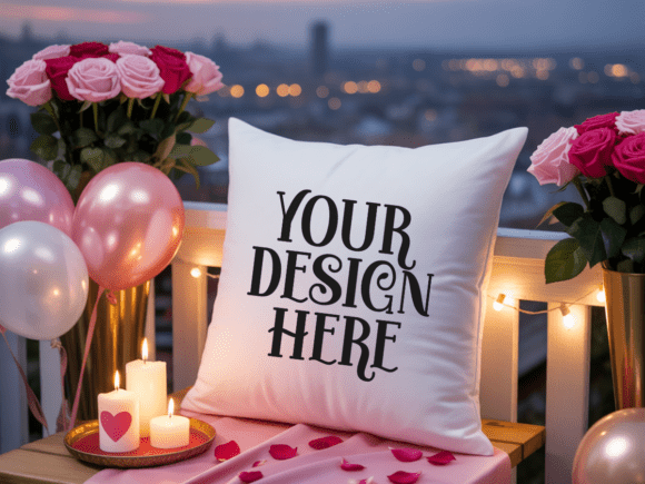 Download Valentine's Day Pillow Mockup - Mockup Collection