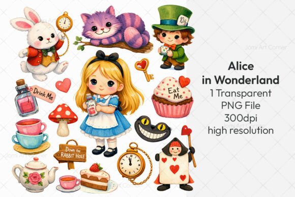 Download Cute Alice in Wonderland PNG Clipart - Cute Collection