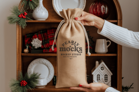 Download Christmas Wine Bag Mockup 17 - Mockup Collection