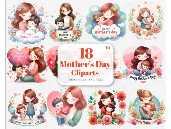 Download Cute Happy Mother's Day PNG Clipart Set - Cute Collection