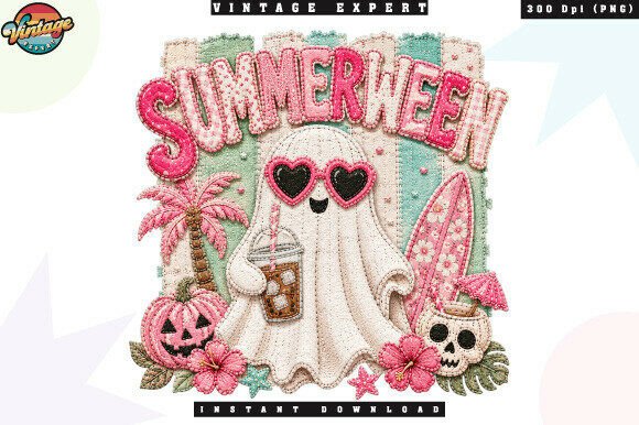 Download Cute Summerween Ghost Vacation PNG - Cute Collection