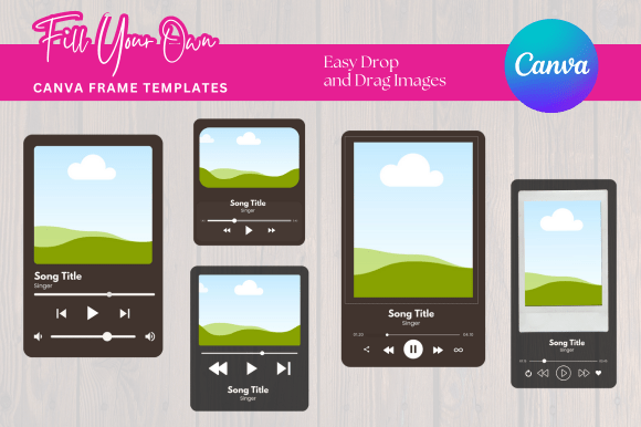 Download Music Player Canva Frame Mockup Bundle - Mockup Collection