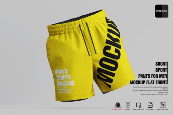 Download Short Sport Pants for Men Mockup - Mockup Collection