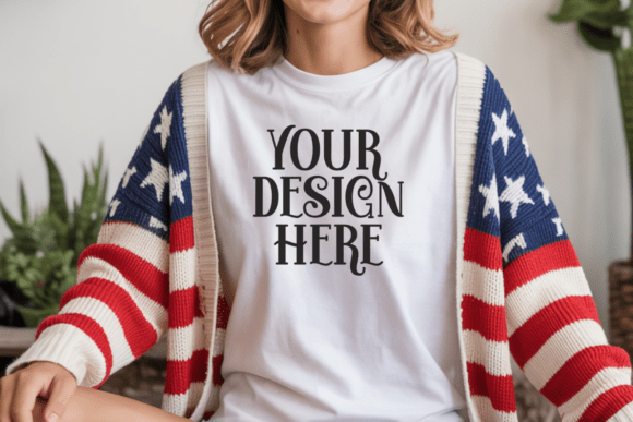 Download Comfort Colors 1717 4th of July Mockup - Mockup Collection