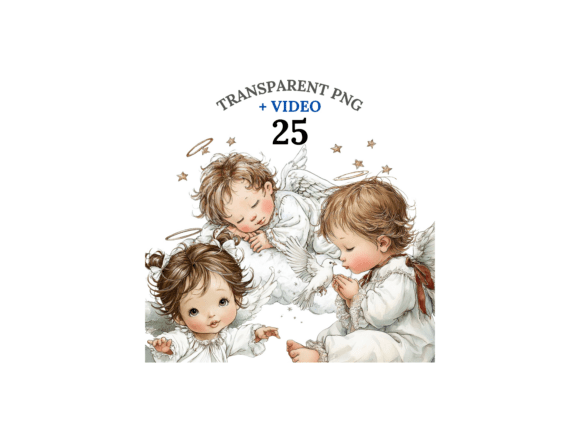 Download 25 Cute Angel Clipart Set - Cute Collection