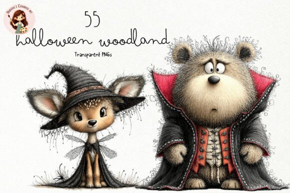 Download Cute Halloween Woodland PNG Clipart - Cute Collection