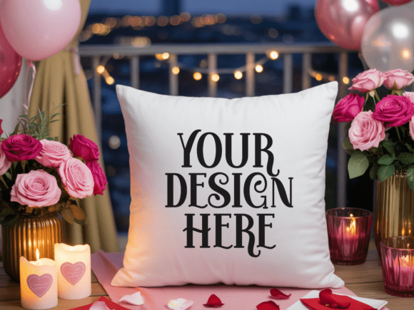 Download Valentine's Day Pillow Mockup - Mockup Collection