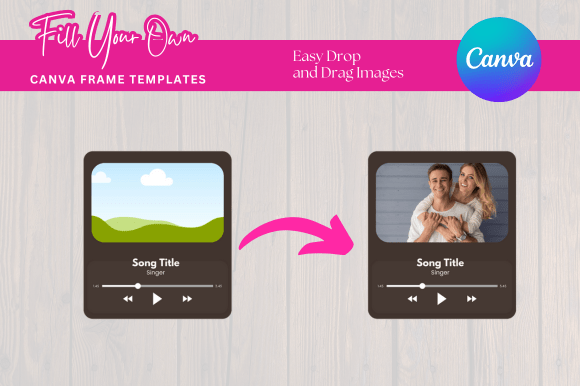 Download Music Player Canva Frame Mockup - Mockup Collection