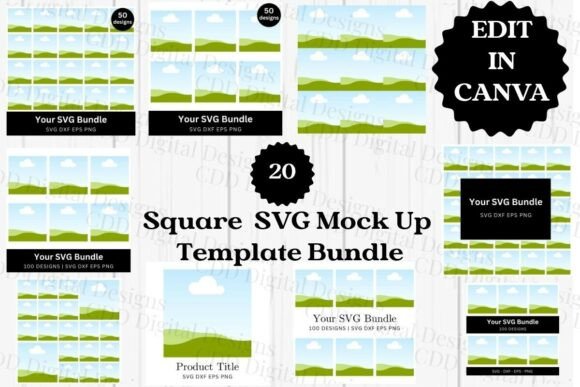 Download 20 Product Mockup Templates for Canva - Mockup Collection