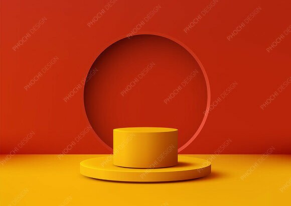 Download Vibrant Yellow Podium Product Mockups, - Mockup Collection