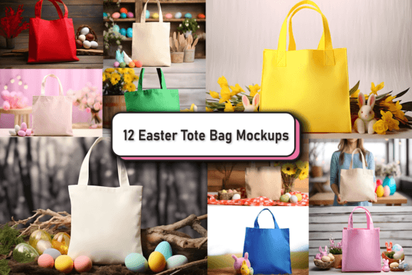 Download Easter Sunday Tote Bag Mockup Bundle - Mockup Collection