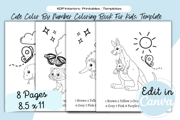 Download Cute Animals Color by Number Template - Cute Collection