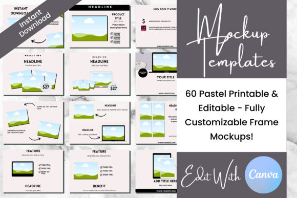Download 60 Light Pink Digital Mockup Templates - Mockup Collection