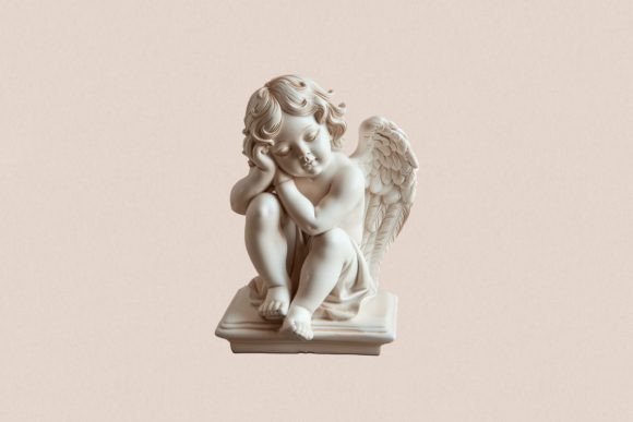 Download White Statue of a Cute Angel - Cute Collection