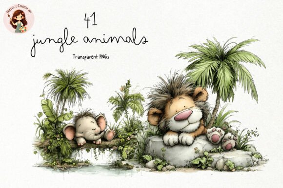 Download Cute Jungle Animals PNG Clipart - Cute Collection